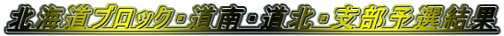 北海道ブロック・道南・道北・支部予選結果